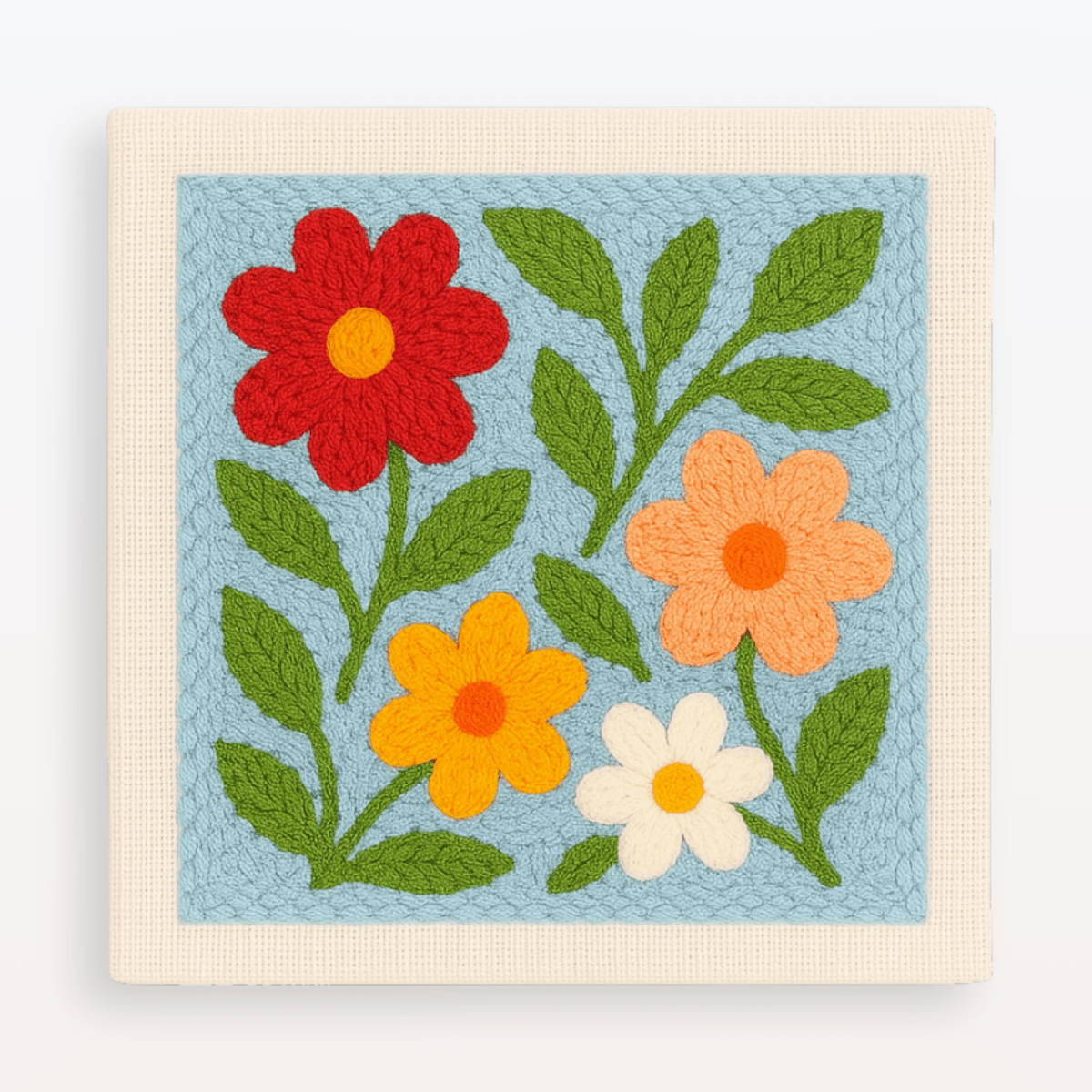 Floral Breeze Punch Needle Embroidery Kit for Beginners and Crafters