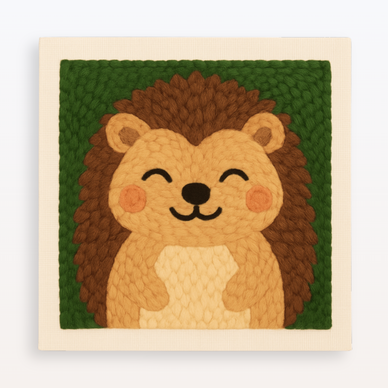 Charming Hedgehug Punch Needle Craft Kit: Beginner-Friendly DIY Home Decor Project