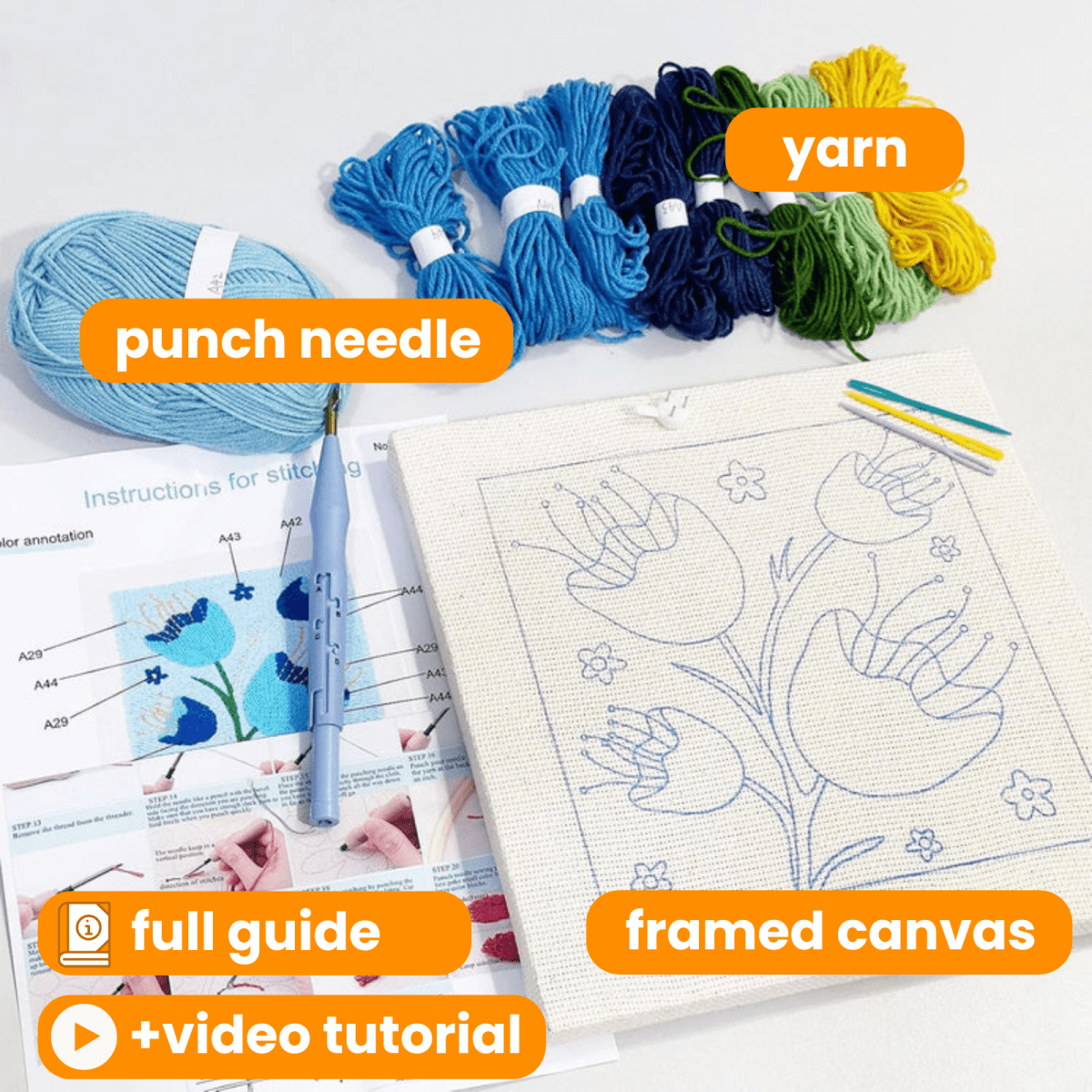 Charming Forest Owl Punch Needle Kit: Relaxing DIY Craft for Woodland Decor